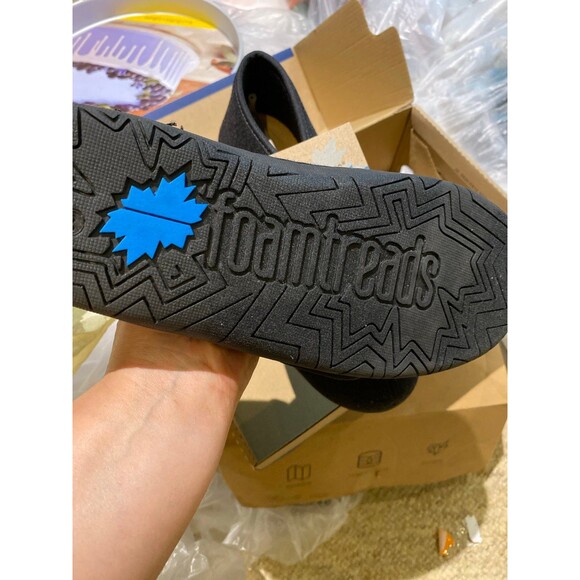 FOAMTREADS PHYSICIAN EXTRA WIDE ORTHOPEDIC ADJUSTABLE SLIPPER BLACK MEN'S NWT 8M - Picture 6 of 12